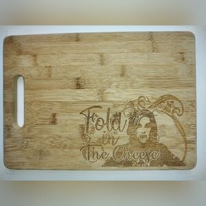 Schitts Creek Bamboo Cutting Board with 'Fold in The Cheese' Engraving